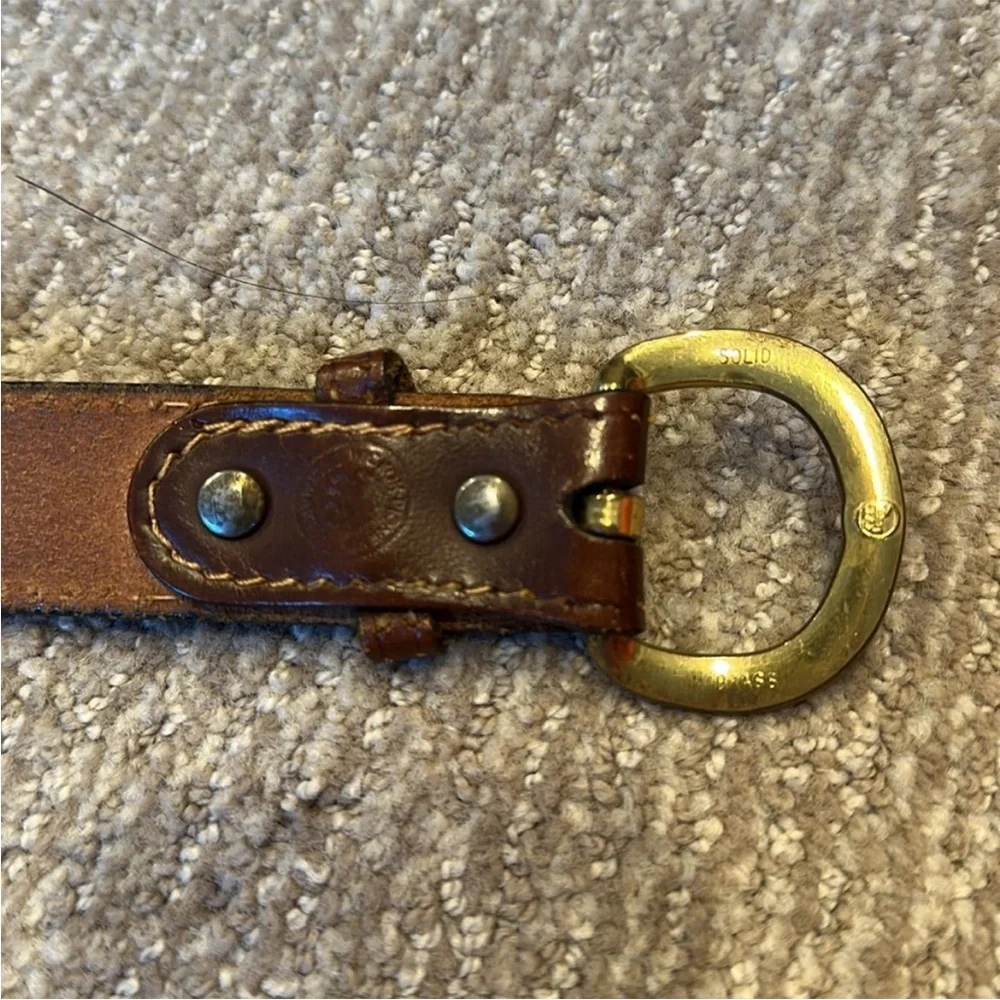 Vintage Hickok Pioneer Brown Leather Belt w/ Solid Brass Buckle – Sz 32